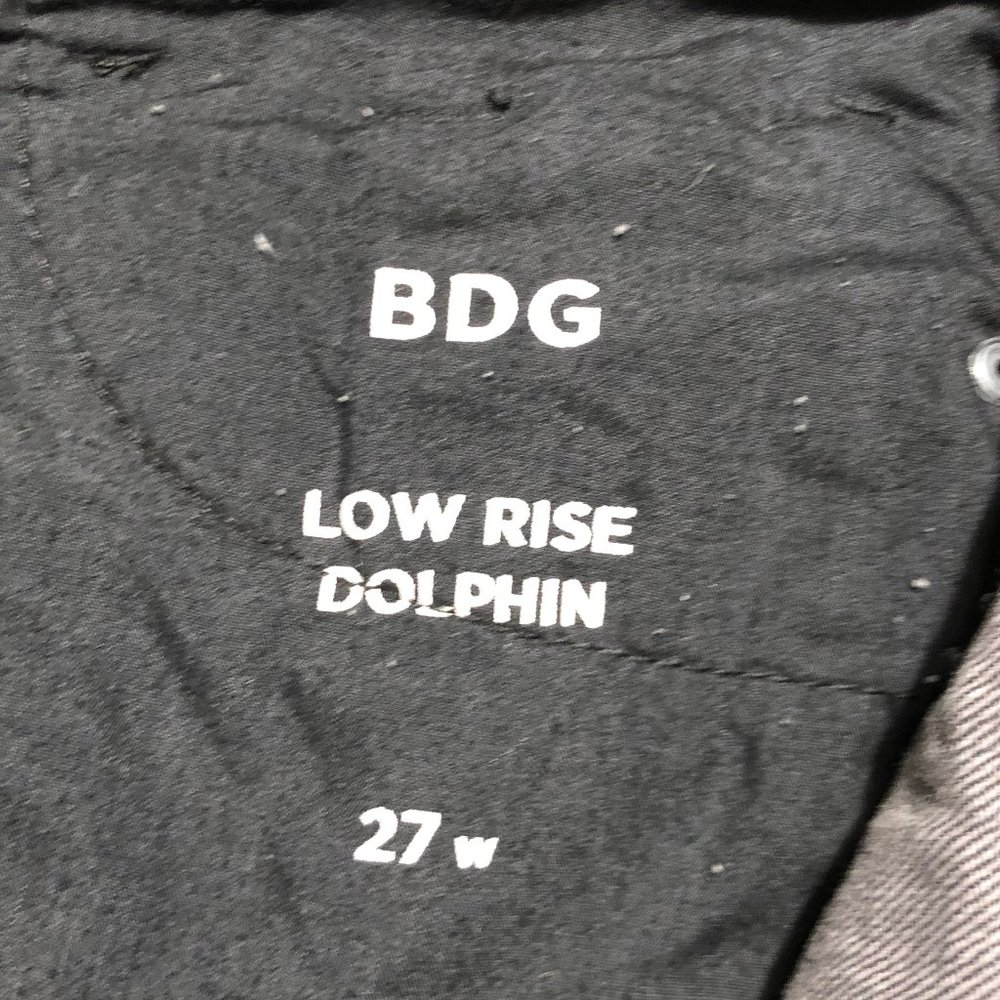 BDG DOPHIN LOW RISE BLACK SHORTIE SIZE 27 - Picture 9 of 9